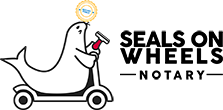 A polar bear riding on the back of a scooter.